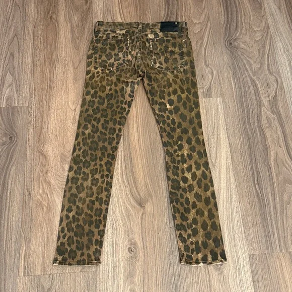 R13 Kate skinny Leopard Print Women Jeans 26